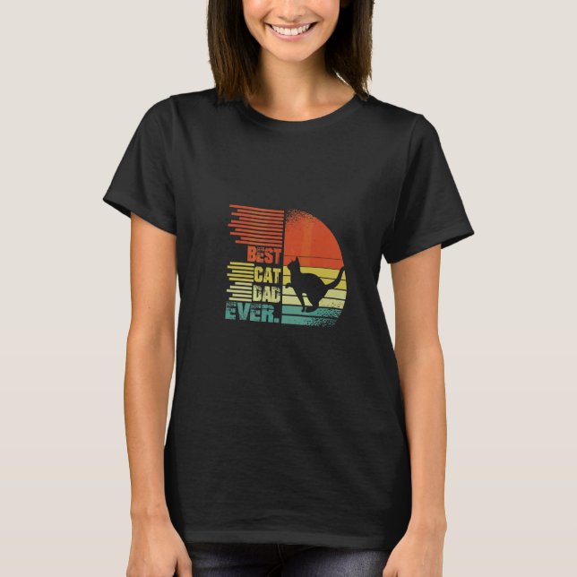 Bästa kattpappa någonsin Grafisk pappa t-shirt (Framsida)