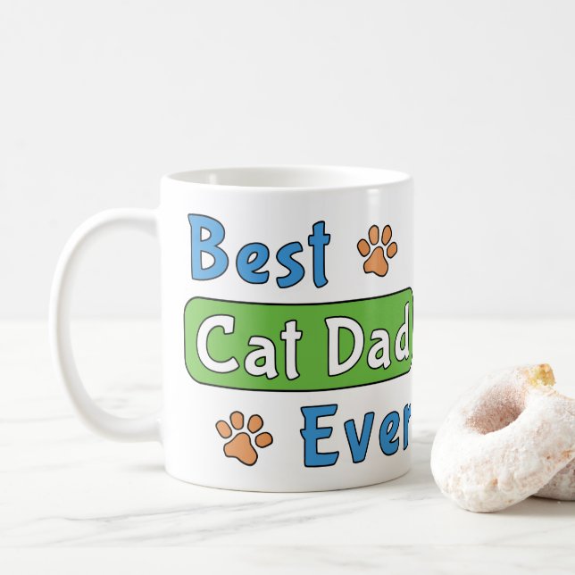 Bästa kattpappa någonsin kaffemugg (Med munk)