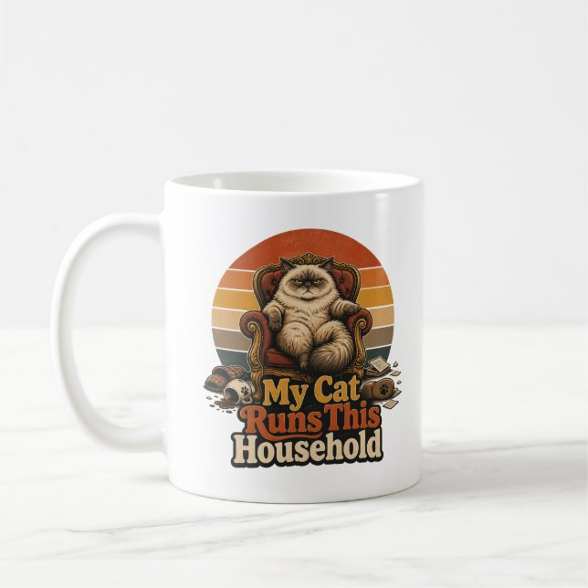 Bästa kattpappa någonsin kaffemugg design | Rolig  (Vänster)