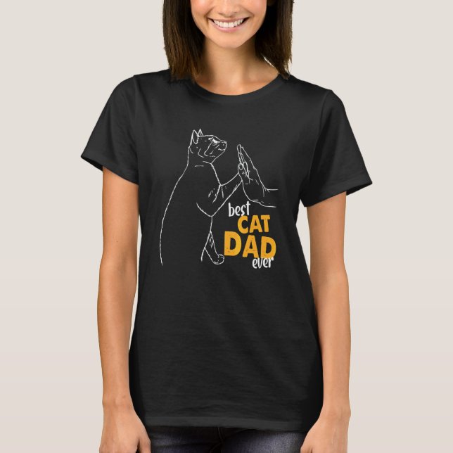 Bästa kattpappa någonsin  Katt   Fars dag 4 T Shirt (Framsida)