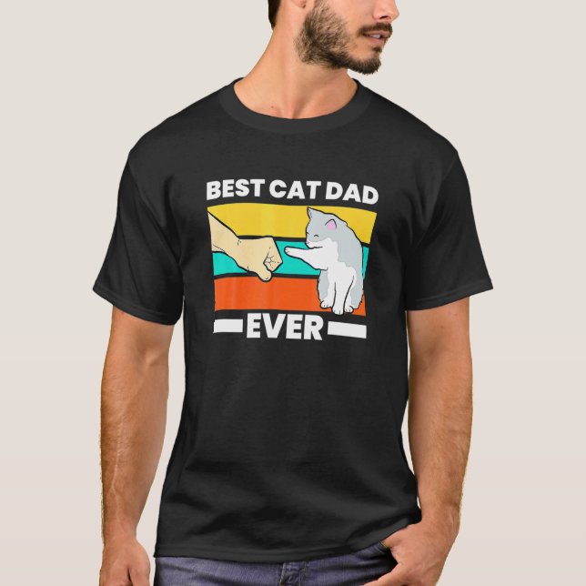 Bästa kattpappa någonsin  Kattfar T Shirt (Framsida)