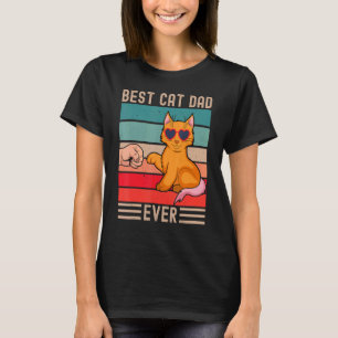Bästa kattpappa någonsin Kattpappa Fars dag Födels T Shirt