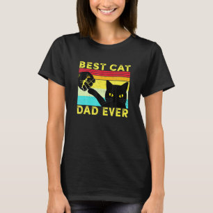 Bästa kattpappa någonsin Kattpappa knuffar med nä T Shirt