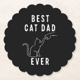 Bästa kattpappa någonsin Kattpappa Tass Knutna näv Underlägg Papper