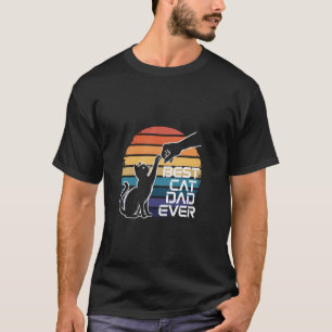 Bästa kattpappa någonsin knuffa knutna händer katt t shirt