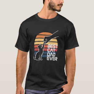 Bästa kattpappa någonsin knuffar näven vintage kat t shirt