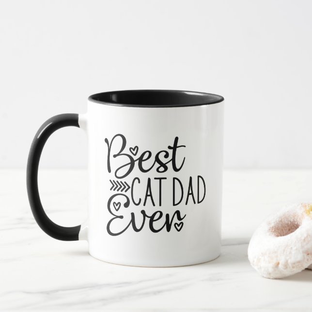 Bästa kattpappa någonsin mugg (Med munk)