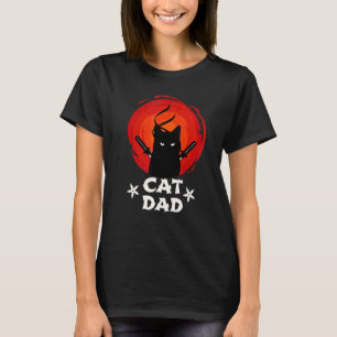 Bästa kattpappa någonsin Ninja kattpappa faderdag  T Shirt