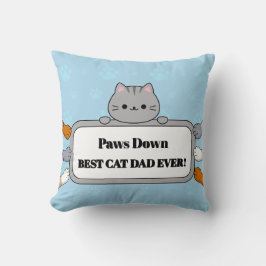 Bästa Kattpappa Någonsin Pälsklapp Kudde