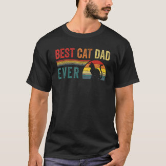 Bästa kattpappa någonsin Papa Daddy Kattälskare Fa T Shirt