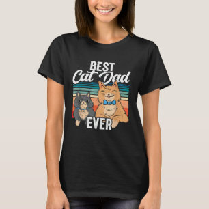 Bästa kattpappa någonsin Pappa Fars dag Fader Cita T Shirt
