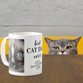 Bästa kattpappa någonsin Personliga foton Kaffemugg
