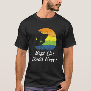 Bästa kattpappa någonsin Retro åttiotal stil Katt T Shirt
