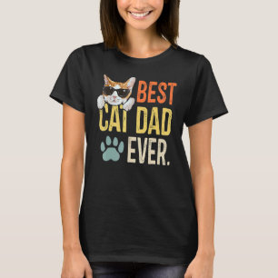 Bästa kattpappa någonsin Retro katt Pappadagen T Shirt