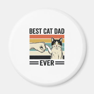 Bästa kattpappa någonsin Retro kattfistbump skjort Magnet