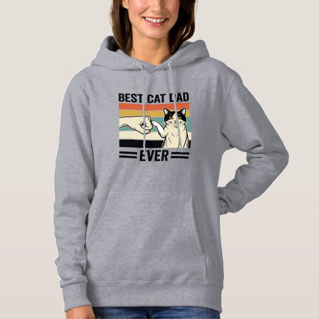 Bästa kattpappa någonsin Retro kattfistbump skjort T Shirt (Framsida)