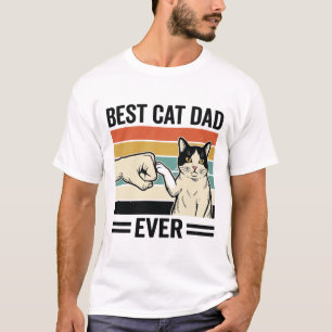Bästa kattpappa någonsin Retro kattfistbump skjort T Shirt