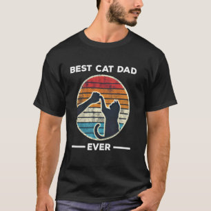 Bästa kattpappa någonsin Rolig kattfar Retro T Shirt