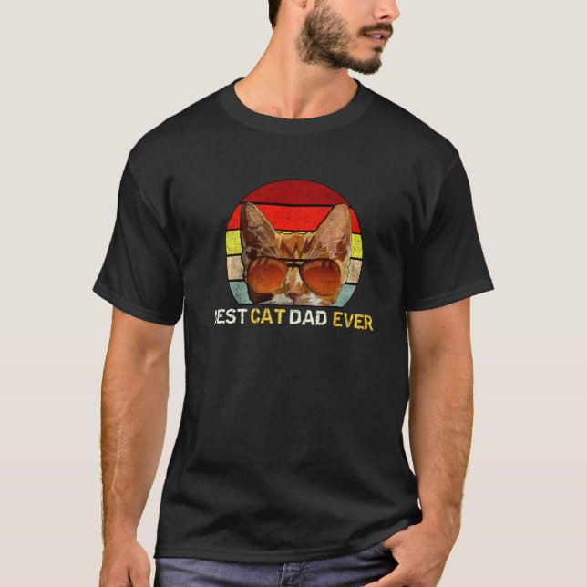 Bästa kattpappa någonsin t shirt (Framsida)