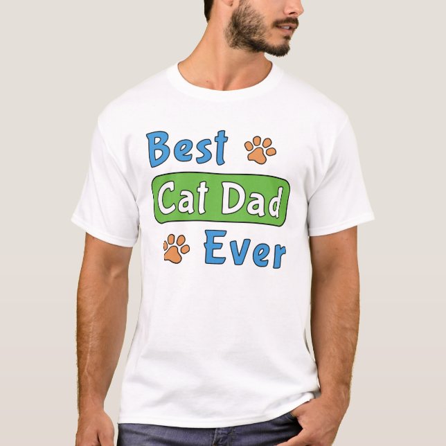 Bästa kattpappa någonsin t shirt (Framsida)