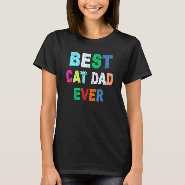 Bästa kattpappa någonsin t shirt (Framsida)