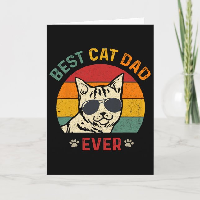 Bästa kattpappa någonsin Tee Rolig kattpappa Fars  Kort (Framsida)