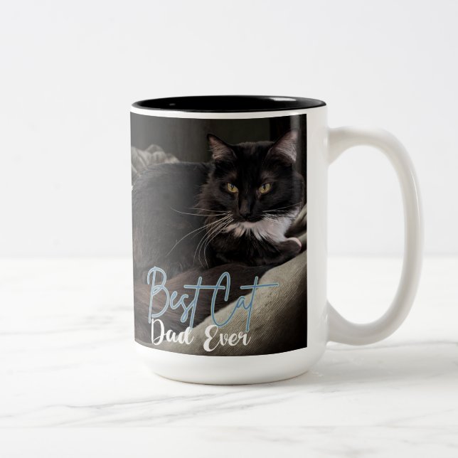 Bästa kattpappa någonsin Två-Tonad mugg (Höger)