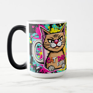 Bästa kattpappa någonsin – Urban Whisker King-mugg Magisk Mugg