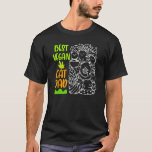 Bästa kattpappa någonsin Vegan pappa fars dag  Kat T Shirt