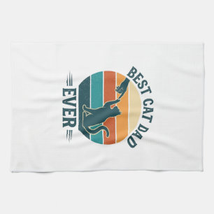 Bästa kattpappa någonsin Vintage katt tröja design Kökshandduk