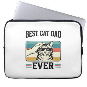 Bästa kattpappa någonsin Vintage kattälskare desig Laptop Fodral