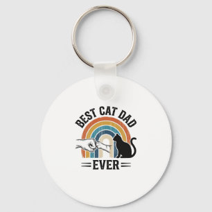 Bästa kattpappa någonsin Vintage kattälskare desig Nyckelring