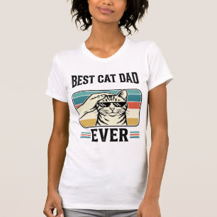 Bästa kattpappa någonsin Vintage kattälskare desig T Shirt