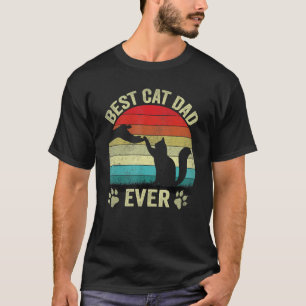 Bästa kattpappa någonsin Vintage kattpappa fars da T Shirt