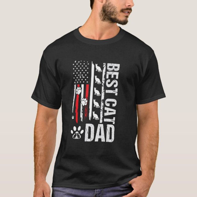 Bästa kattpappa t shirt (Framsida)