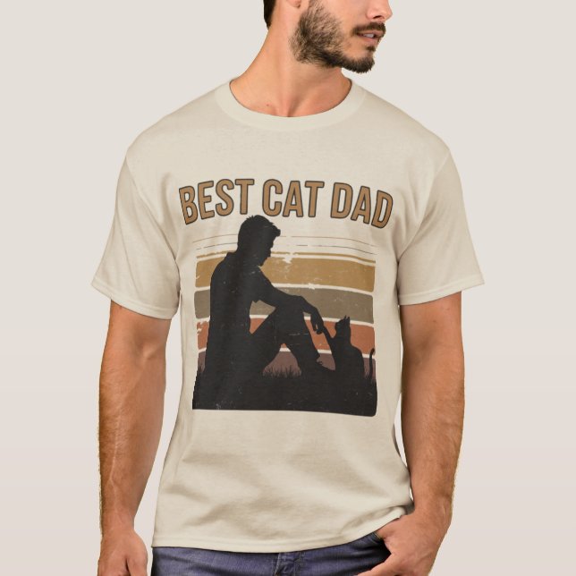Bästa kattpappa  t shirt (Framsida)