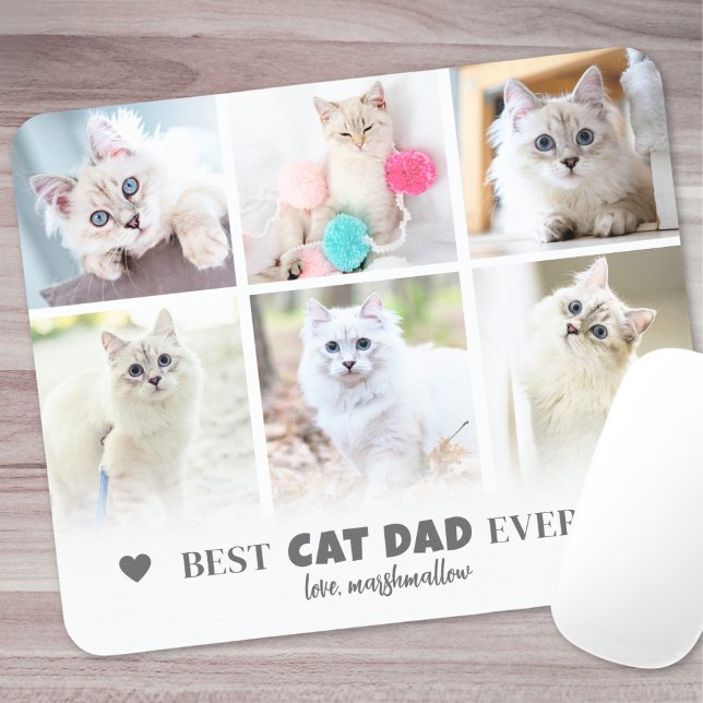Bästa kattpappas husdjurfoto musmatta (Best Cat Dad Pet Photo Mouse Pad)