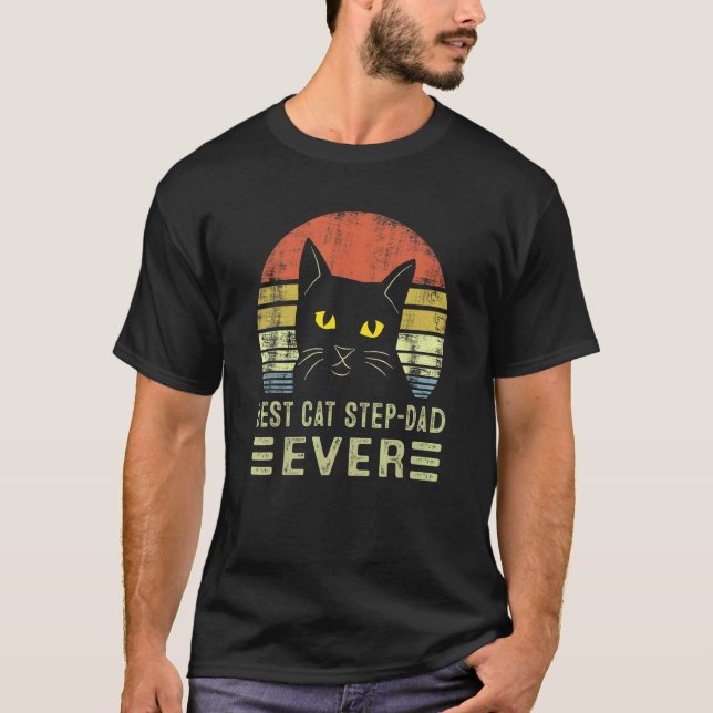 Bästa kattstyvfar någonsin Bump Fit Fars dag  Papp T Shirt (Framsida)