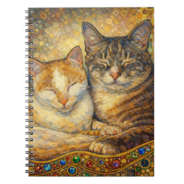Bästa kattvänner Klimt-inspirerad fotohäfte Anteckningsbok