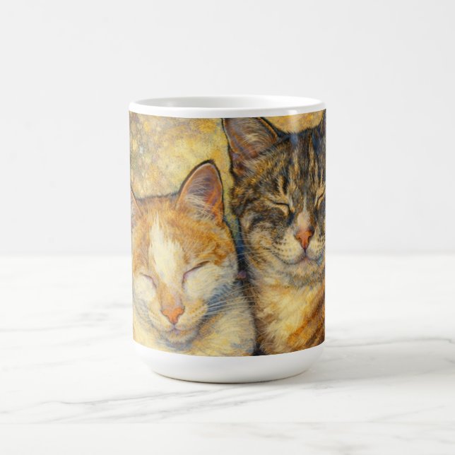 Bästa kattvänner Klimt-inspirerad Kaffemugg (Center)