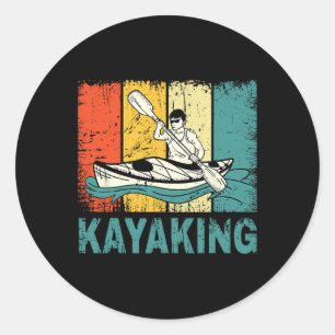 Bästa Kayaking Art För manar kvinnor Kayaking Fish Runt Klistermärke