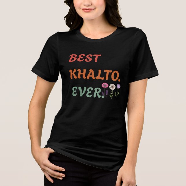 Bästa Khalto någonsin - Anpassningsbar Arabiskt ka T Shirt (Framsida)