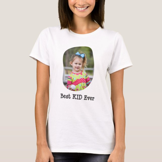 Bästa KID-nummer någonsin ladda upp familjfotot T Shirt (Framsida)