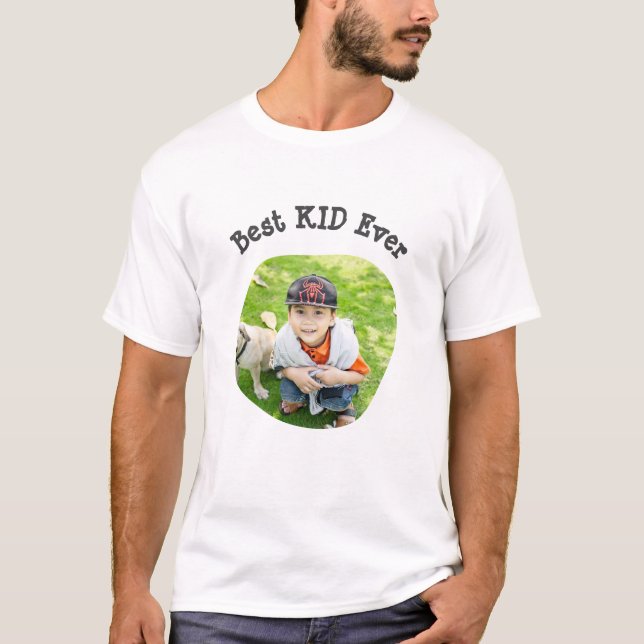 Bästa KID:t Överför någonsin fotot i din kvadratfa T Shirt (Framsida)