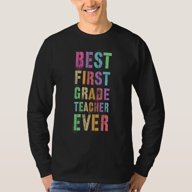 Bästa Klass-lärarinna 1:a graderappare T Shirt (Framsida)