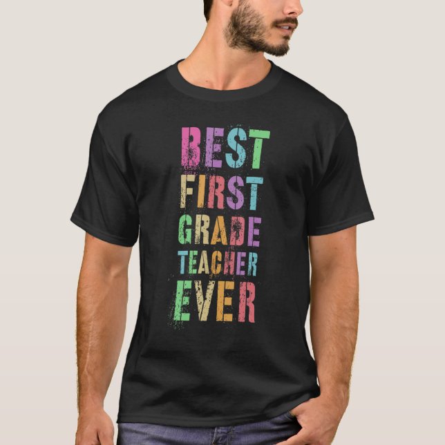 Bästa Klass-lärarinna 1:a graderappare T Shirt (Framsida)
