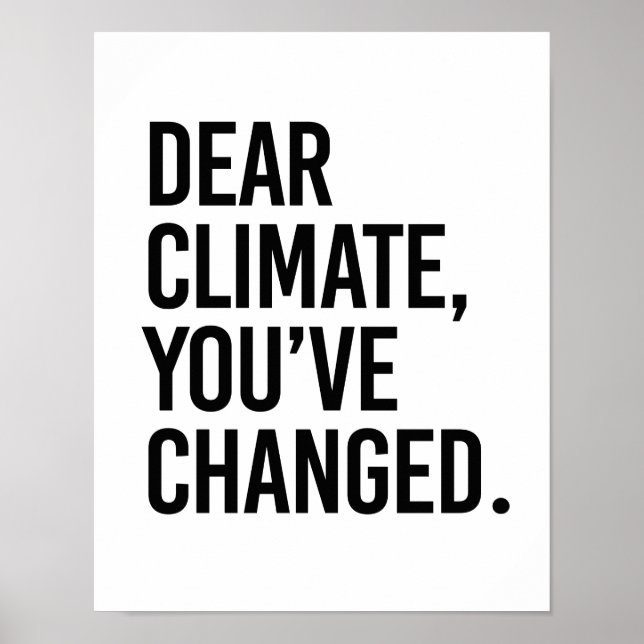 Bästa klimatet, du har förändrats - Pro-Science - Poster (Framsidan)