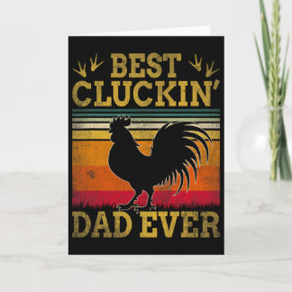 Bästa Kluckande Pappa Någonsin Fars Dag Vintage St Kort