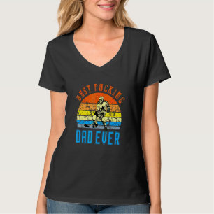 Bästa knackande Pappa någonsin Fars dag Hockey Pun T Shirt