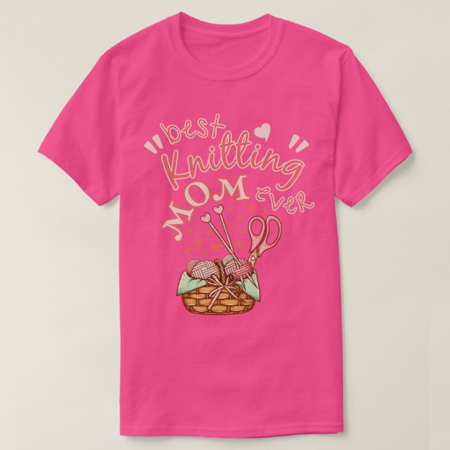 Bästa Knitting Mamma någonsin66 T Shirt (Design framsida)